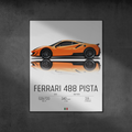 Plakat Ferrari 488 Pista