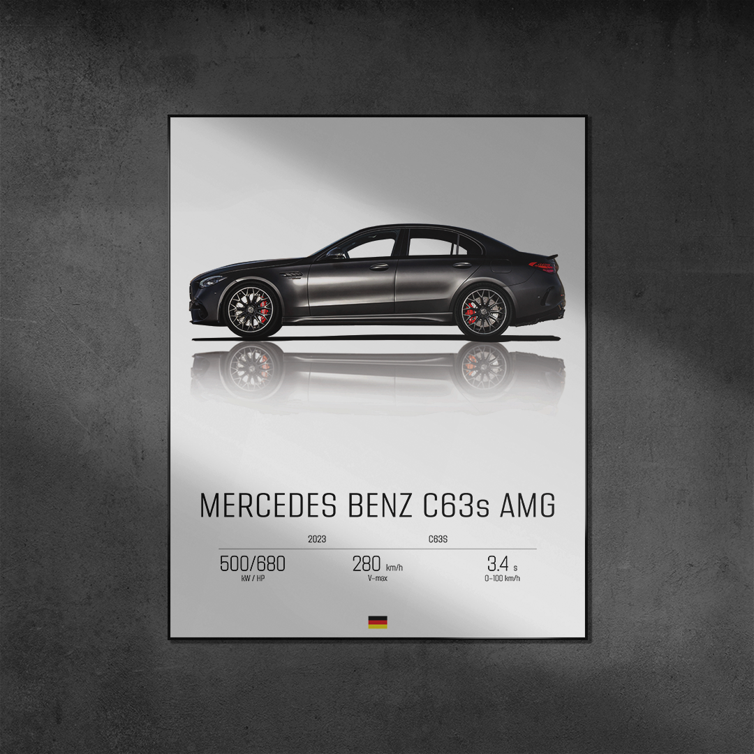 Plakat Mercedes Benz C63s