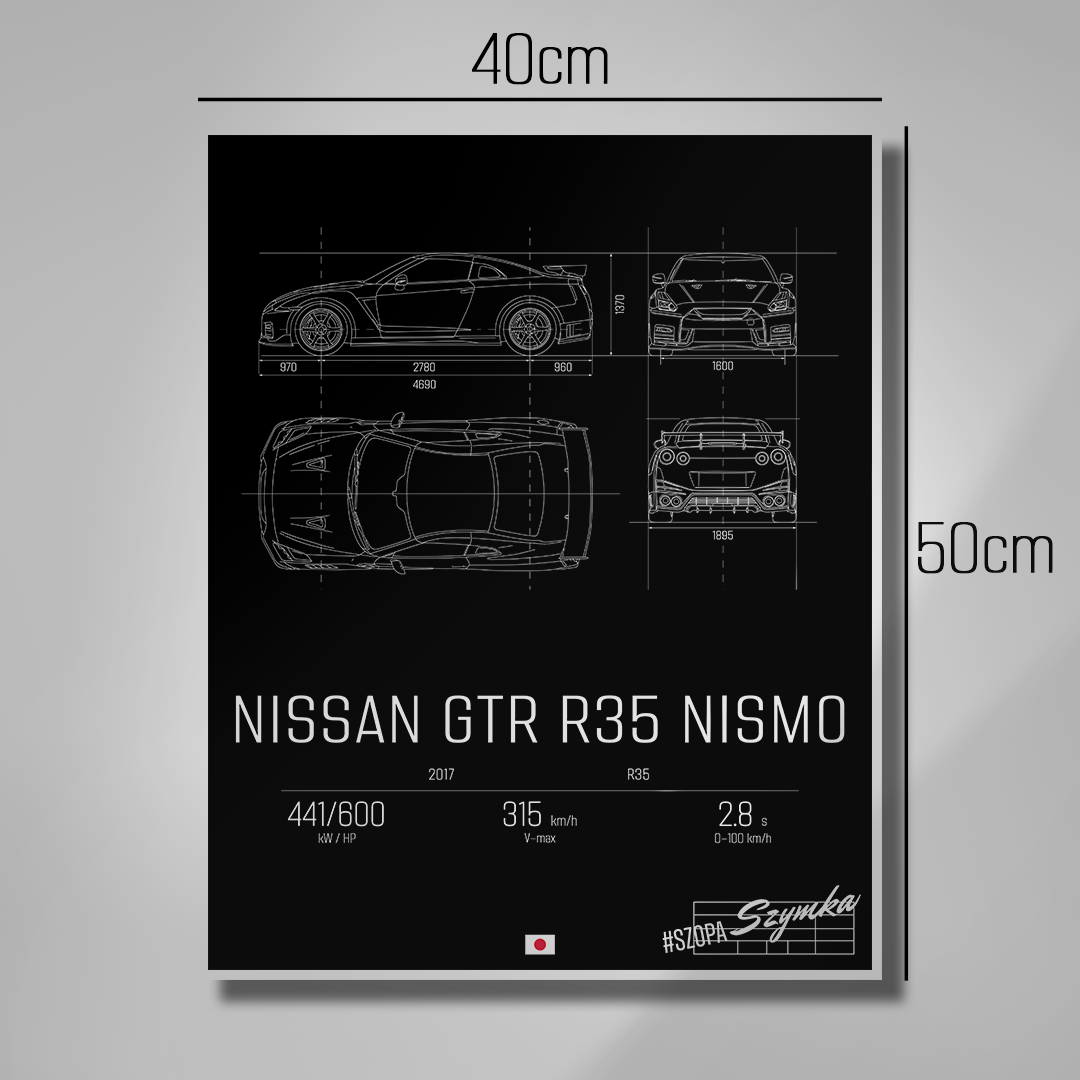 Plakat Technical GTR R35