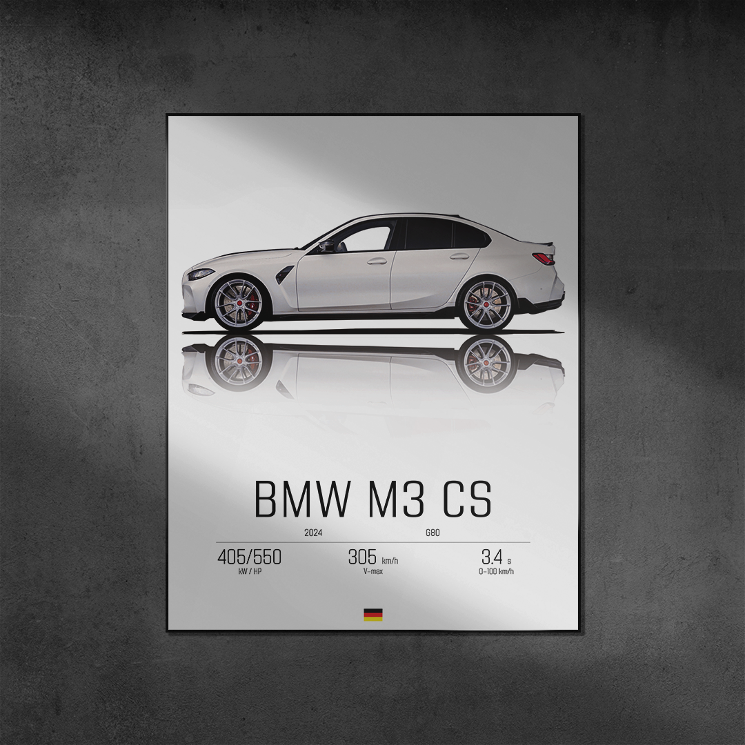 Plakat BMW M3 CS